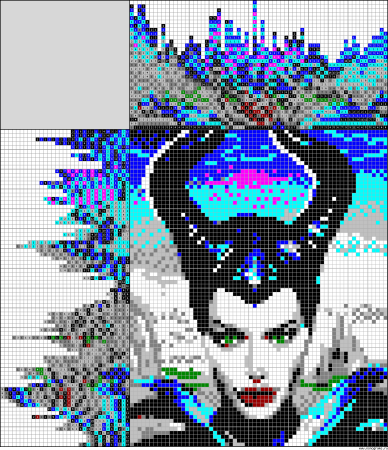 Малефисента по клеточкам