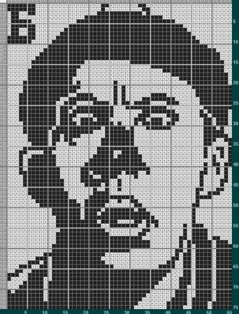 Портреты по клеточкам в тетради