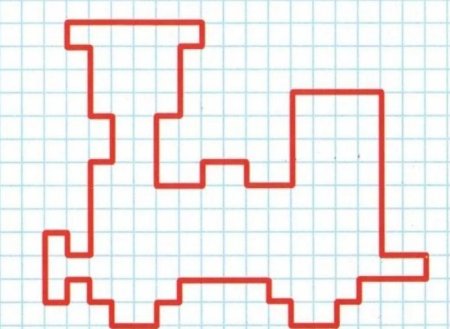 Графический диктант паровоз