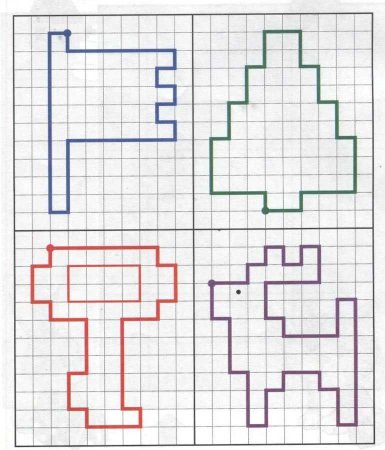 Рисование по клеточкам космос для дошкольников