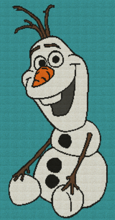 Вышивка крестом Снеговик Олаф