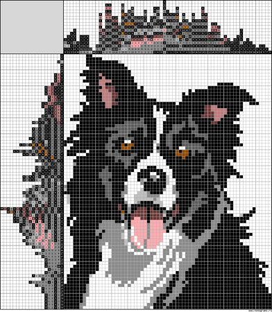 Рисунки по клеточкам собаки сложные