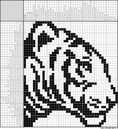 Японские кроссворды катана тигр