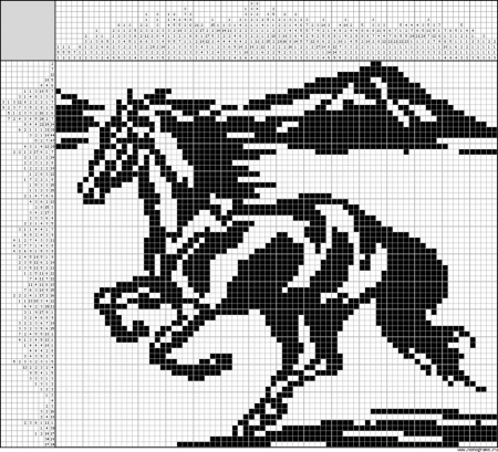 Рисунки по клеточкам черно белые