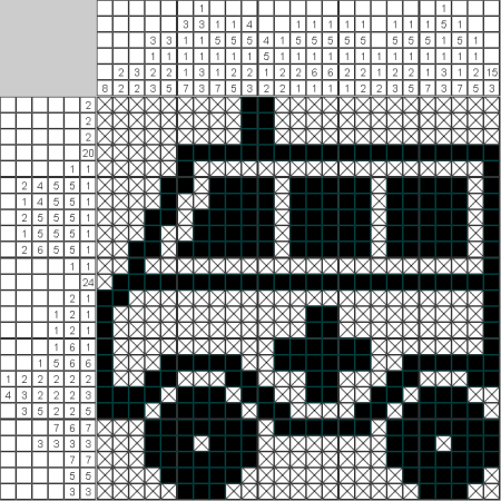 Схема машинки по клеточкам