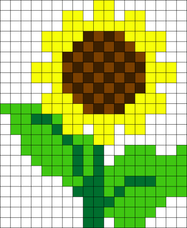 Рисование по клеточкам цветы