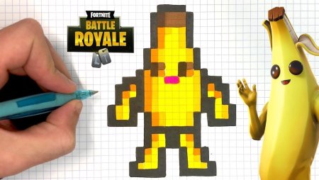 Рисование по клеточкам Fortnite