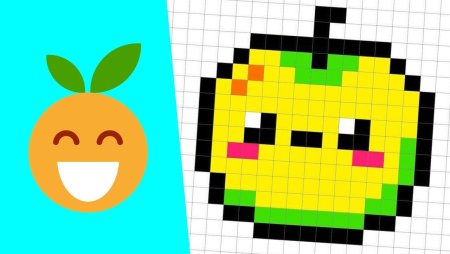 Яблоко в клеточку