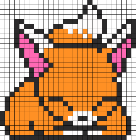 Рисунки по клеточкам Лисичка