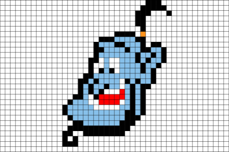 Рисунки по клеточкам Джин