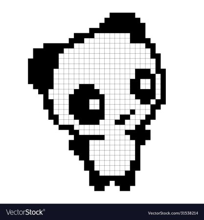 Картинки по клеточкам Панда