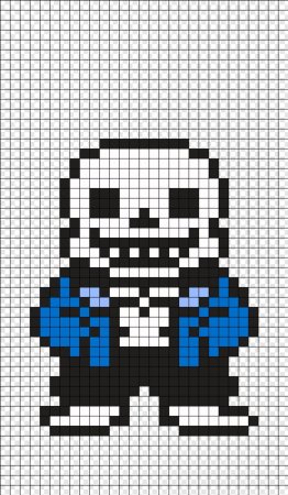 Санс андертейл пиксель арт