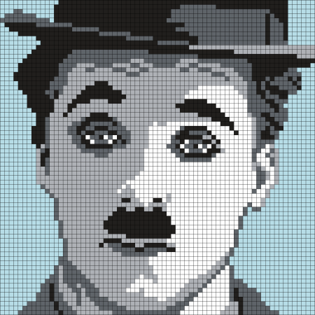 Чарли Чаплин схема вышивки