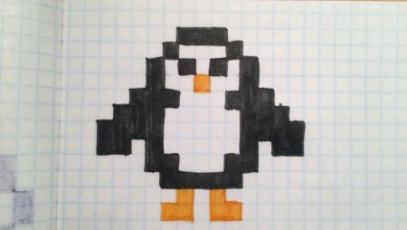 Пингвин в клеточку