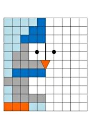 Повторить вторую половину по клеточкам