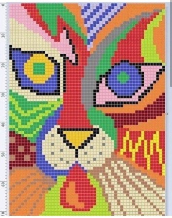 Рисунки по клеточкам яркие