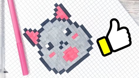 Кавай рисунки по клеточкам