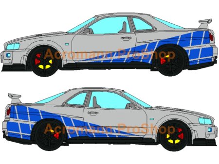 Nissan Skyline r34 декали