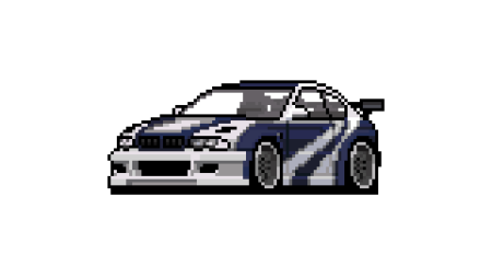 BMW m3 GTR Pixel car Racer