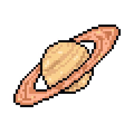 Пиксельный Сатурн