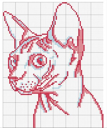 Вышивка крестом сфинксы кошки