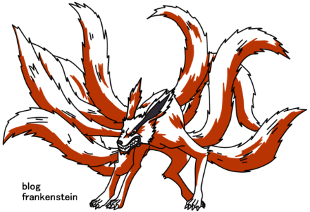 Девятихвостый Лис рисунок лёгкий