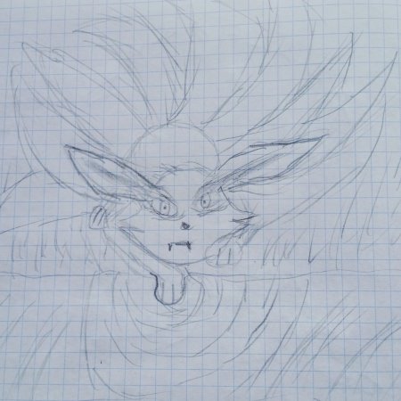 Курама рисунок карандашом