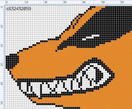 Рисунки по клеточкам из Наруто