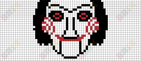 Рисунки по клеточкам страшные