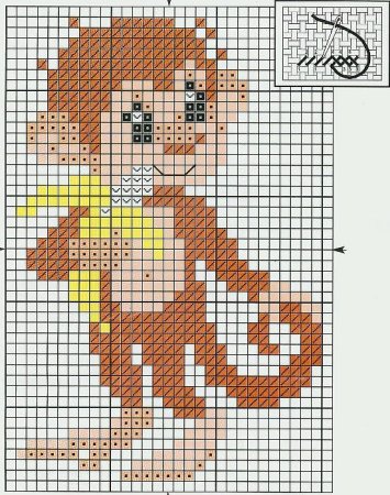 Вышивка крестом обезьянка