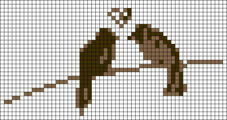 Обезьяна рисунок в клеточку по клеточкам