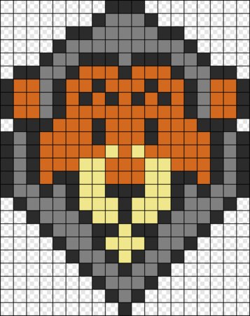 Рисунки по клеточкам Лев