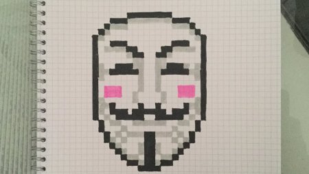 Маска Анонимуса Pixel Art