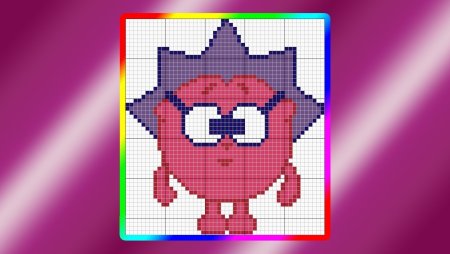 Вышивка крестиком Смешарики Ежик