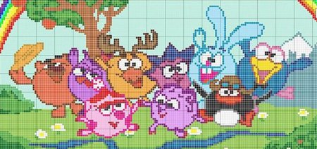Рисунки квадратиками