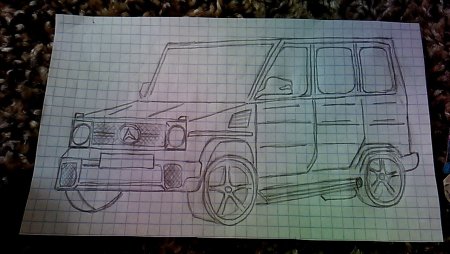 Рисование машина Гелик