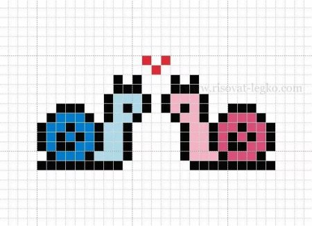 Рисунки по клеточкам простые