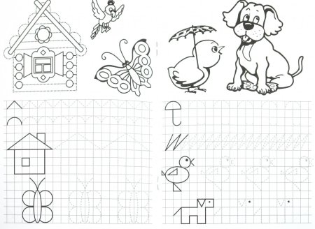 Прописи в клеточку для дошкольников