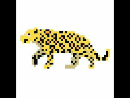 Рисунки по клеточкам леопард