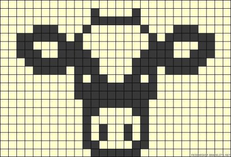 Корова по клеточкам