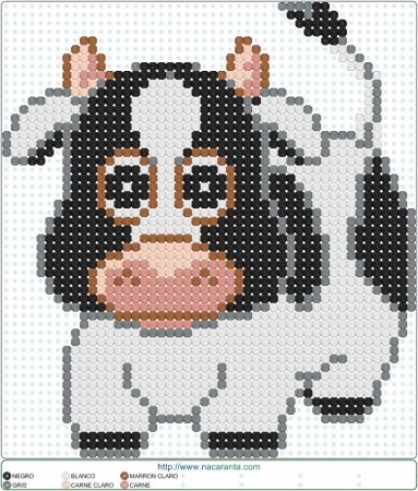 Бычок из бисера схема