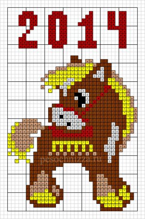 Символ года вышить крестом