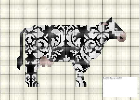 Корова вышивка крестом схемы