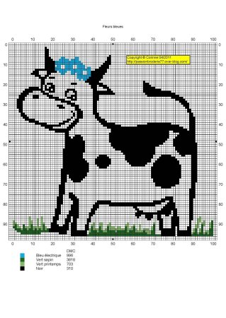 Корова вышивка крестом схемы