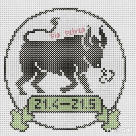 Вышивка крестом Телец