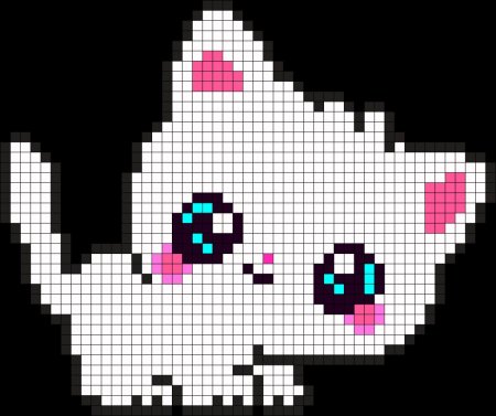 Котики по клеточкам маленькие