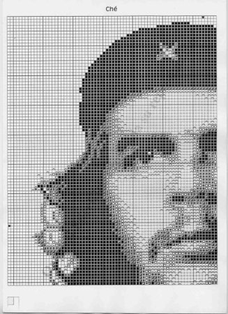 Че Гевара для вышивки схема