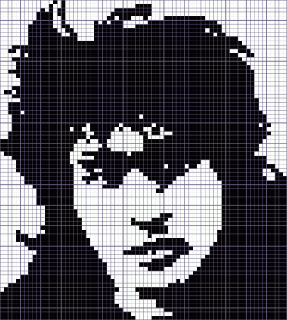 Черно белые пиксель арты