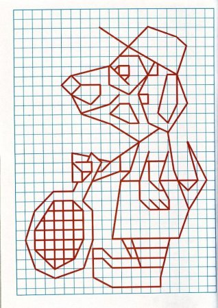 Рисование в клеточку в тетради