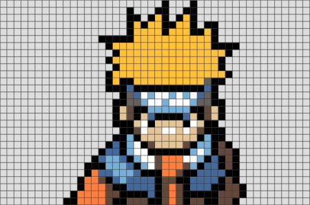 Пиксель арт 32x32 Наруто